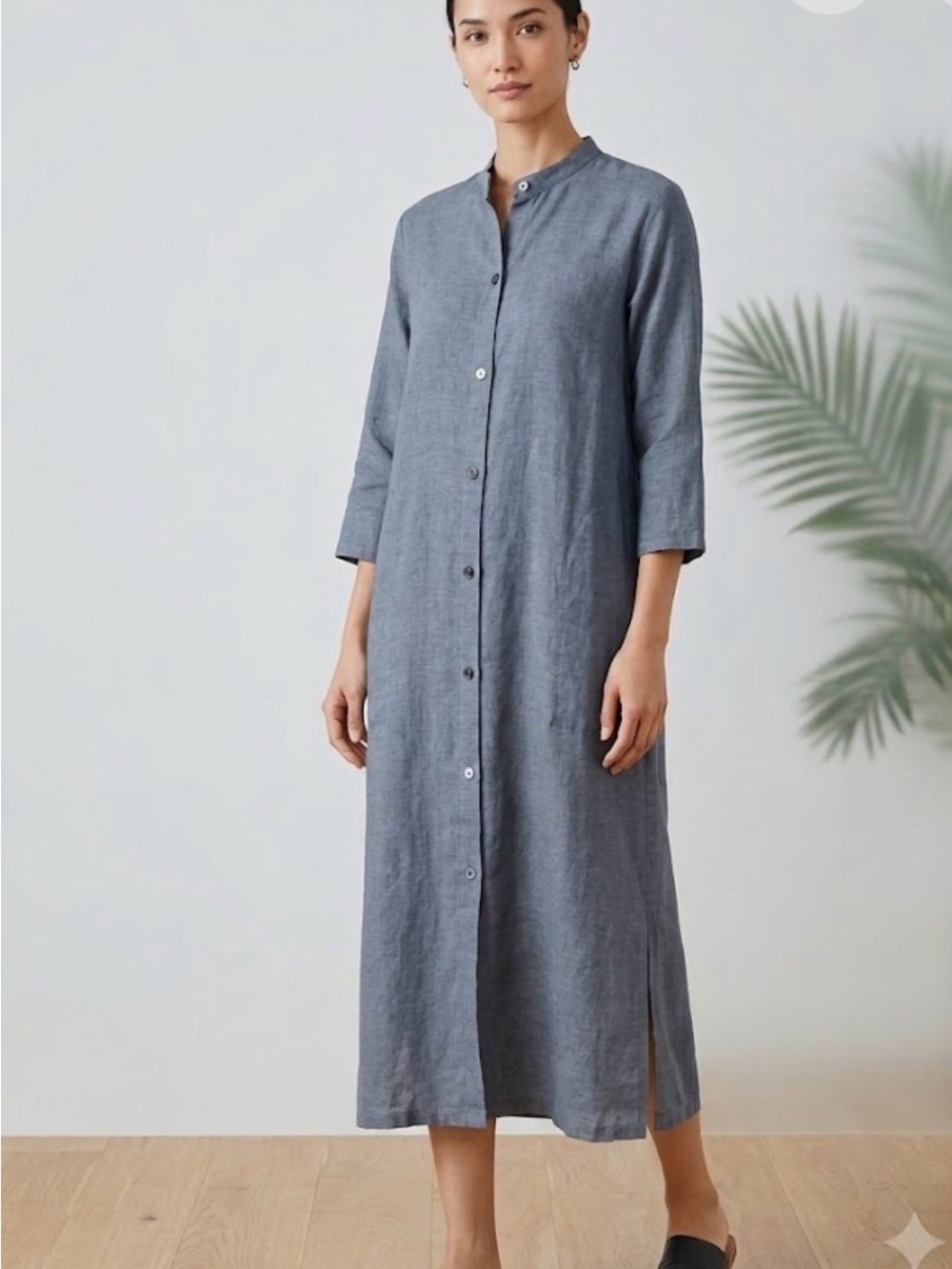 Plantation Issey Miyake Minimalist Cotton Blend Longline Tunic Dress Sz M
